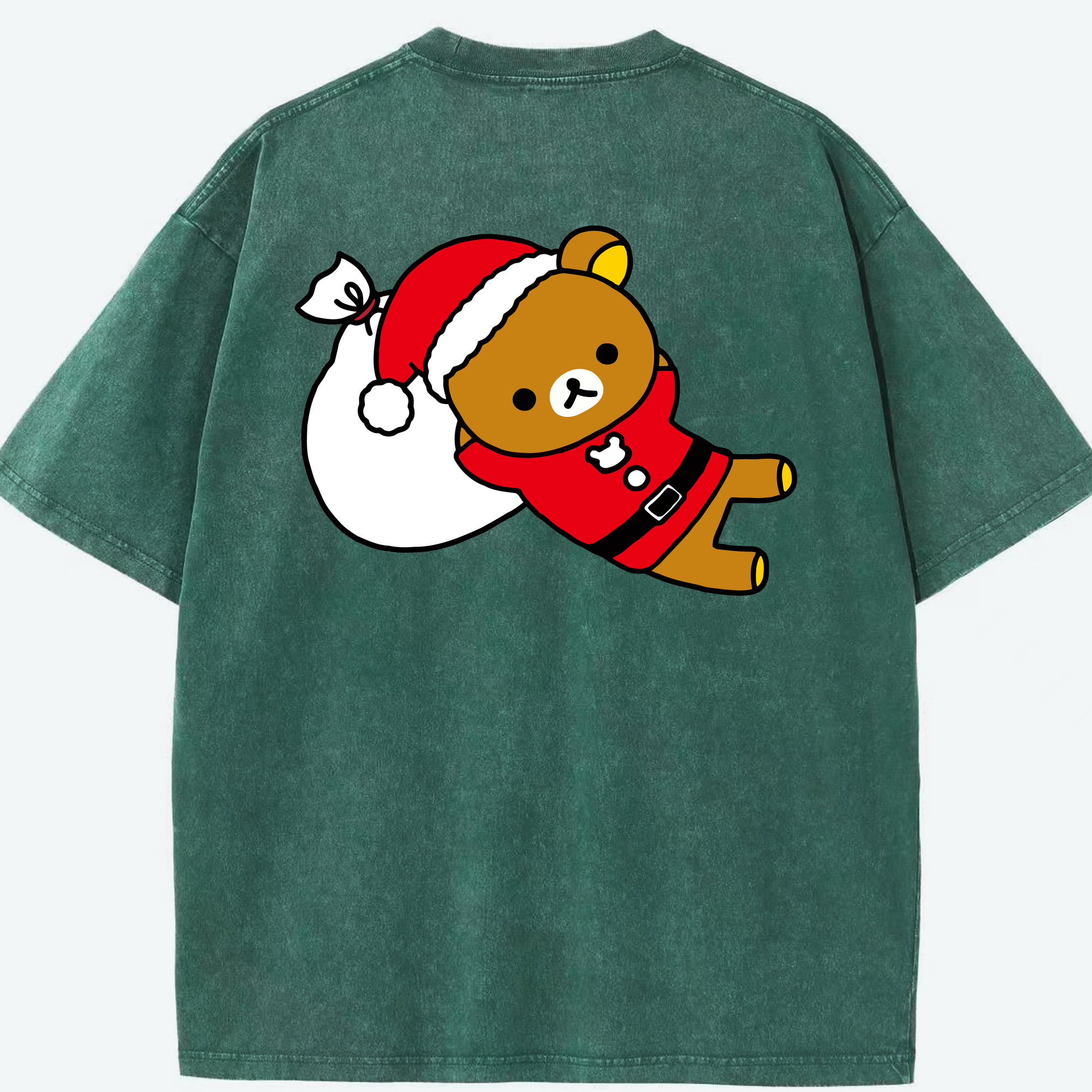 （画像用） リラックマ リラックマ キイロイトリ Rilakkuma Korilakkuma Kiiroitori 綿100% ヴィンテージ風 半袖Tシャツ（背面プリント）